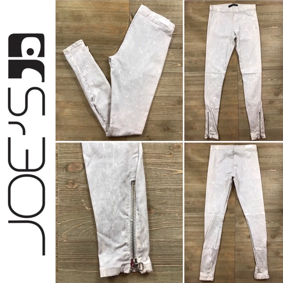 🆕👖 Zip Ankle Denim Skinny Leggings GRAY Jegging - Picture 7 of 7